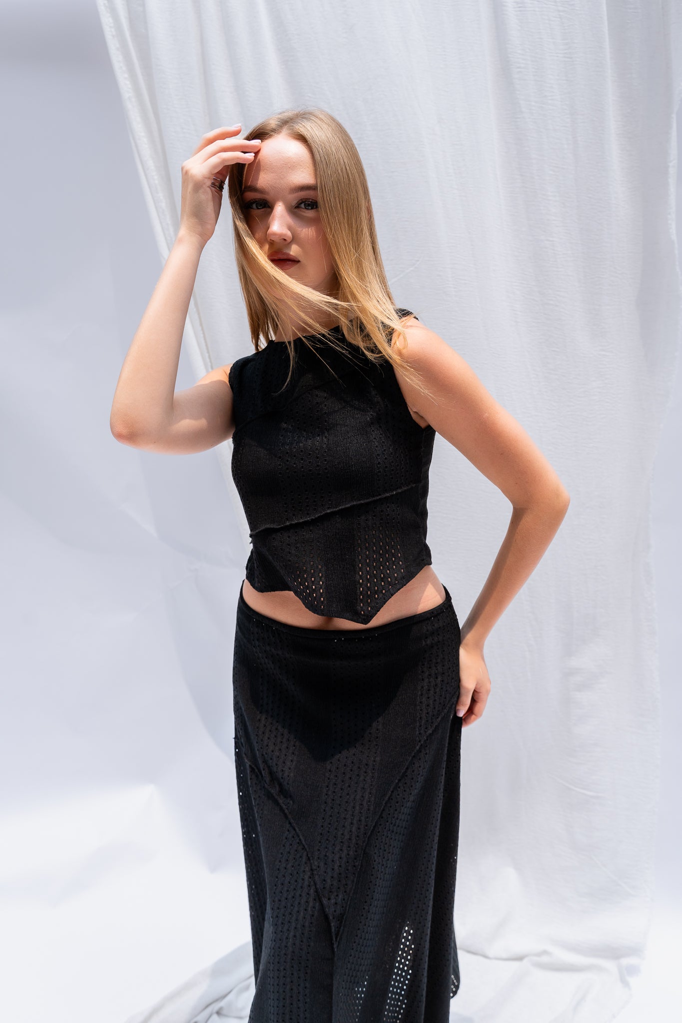 Rustic Textured Sleeveless Top