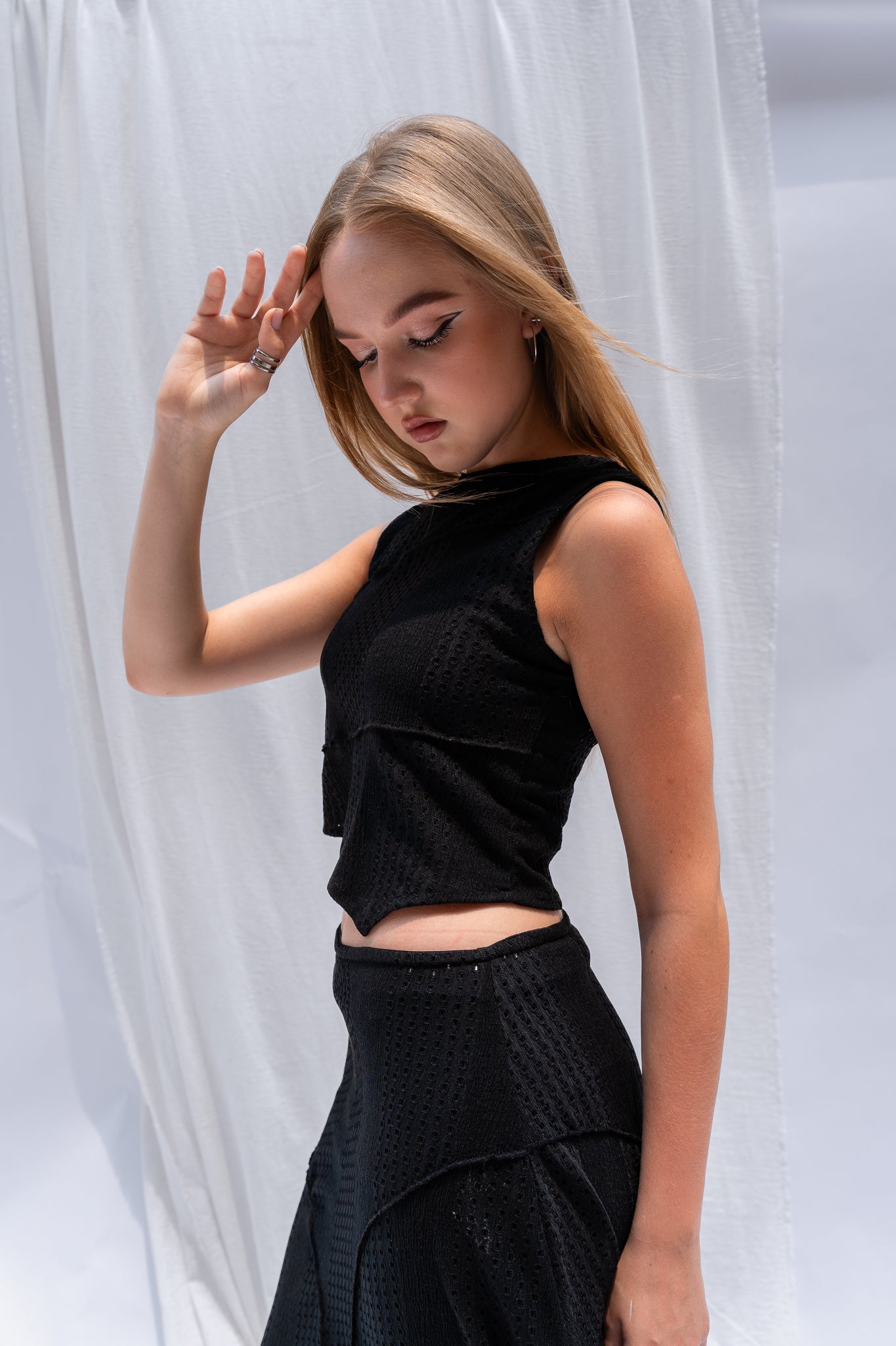 Rustic Textured Sleeveless Top