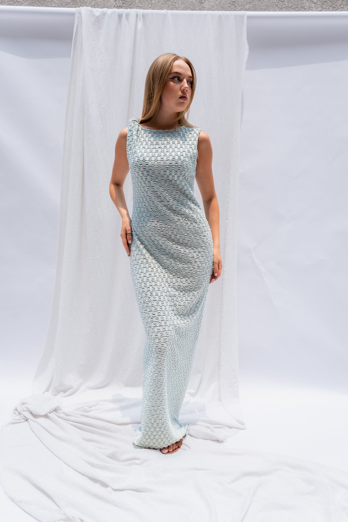 Knot Detail Midi Dress - Elegant, Lightweight & Flattering Fit