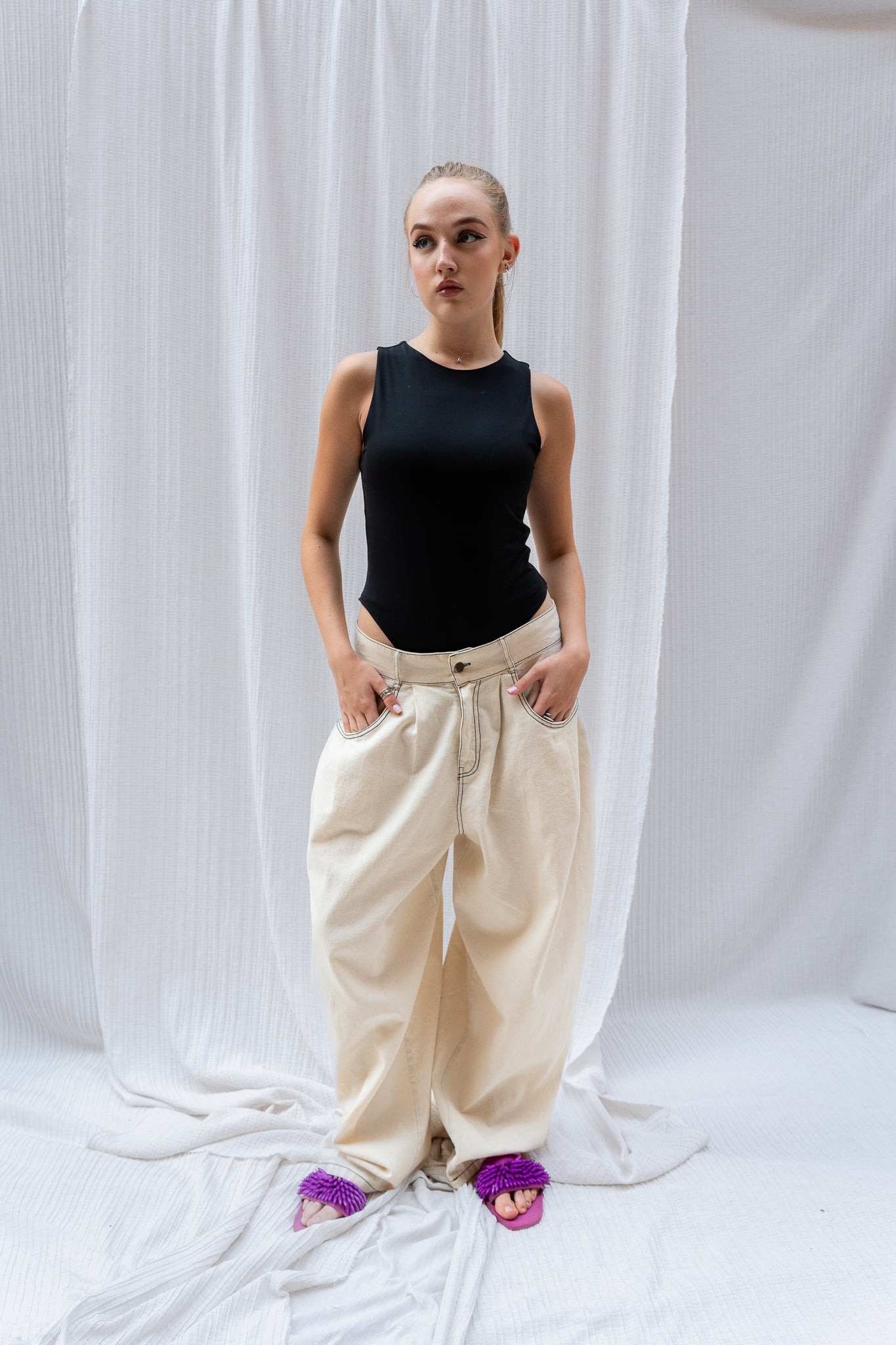 Sleeveless Basic Bodysuit - Fitted, Stretchy & Everyday