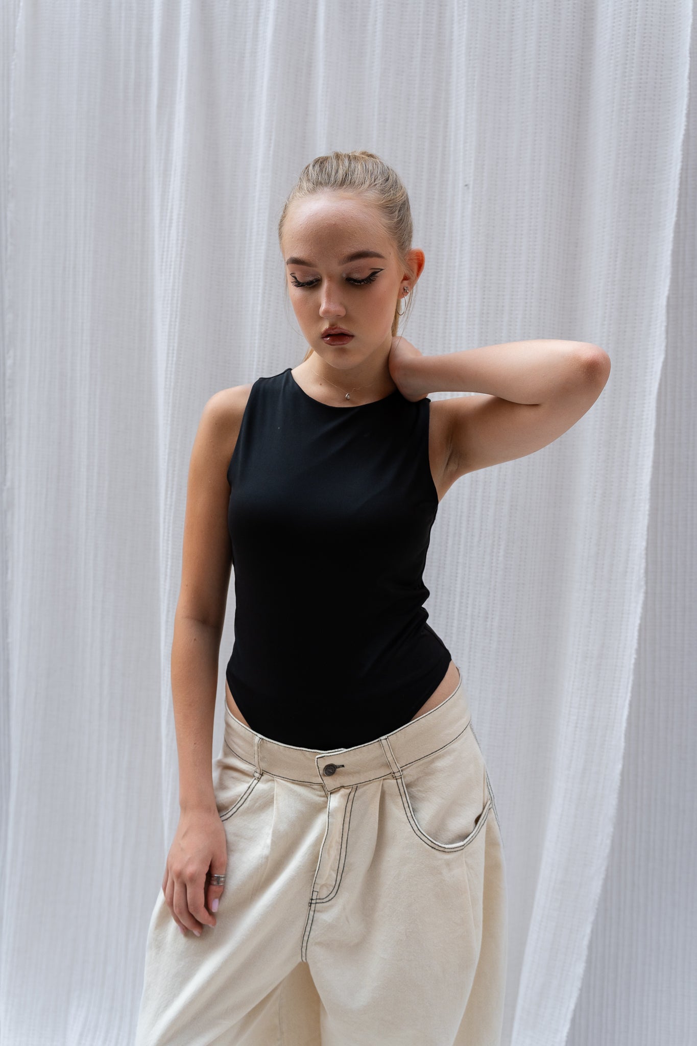 Sleeveless Basic Bodysuit - Fitted, Stretchy & Everyday