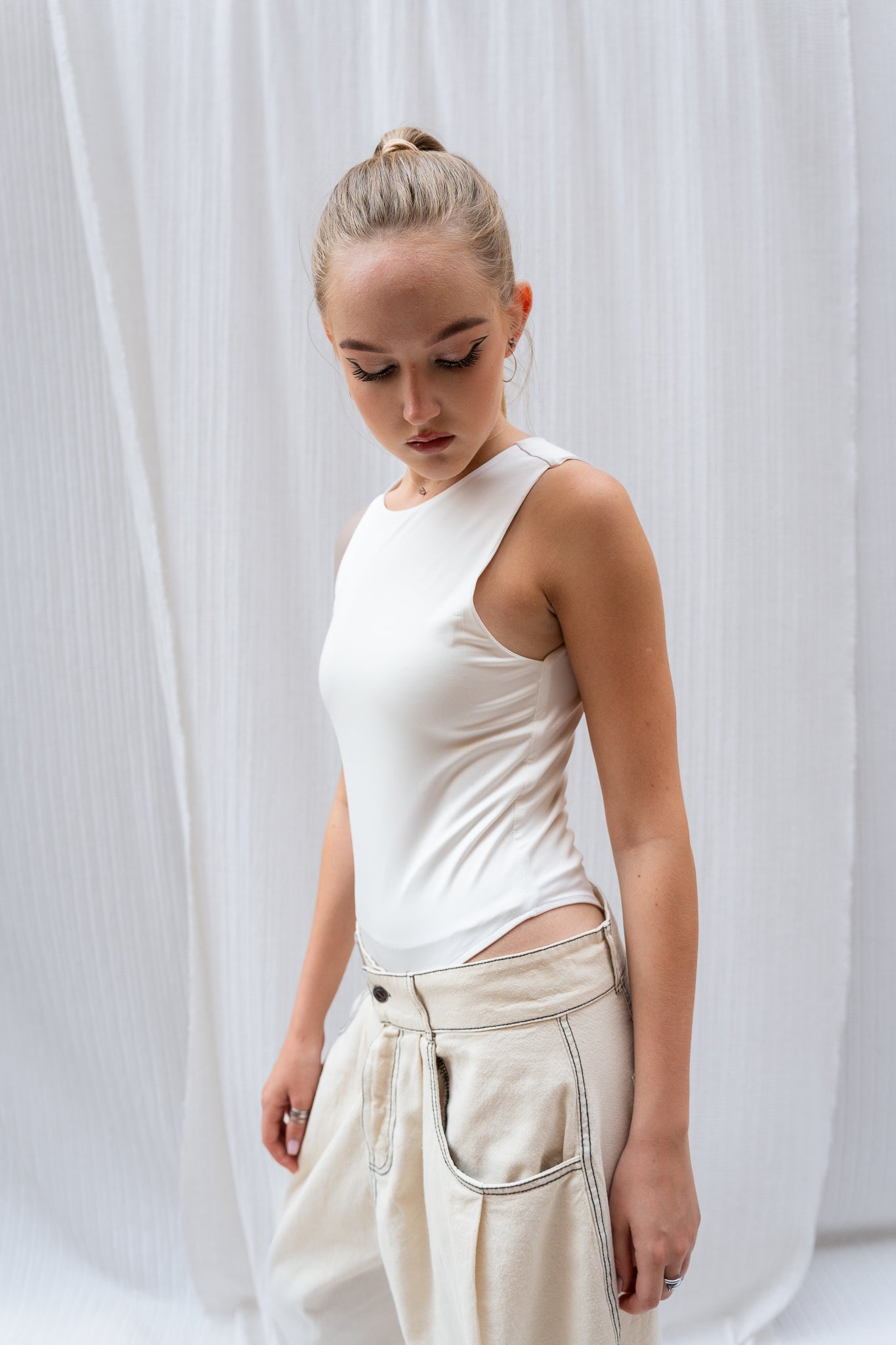 Sleeveless Basic Bodysuit - Fitted, Stretchy & Everyday