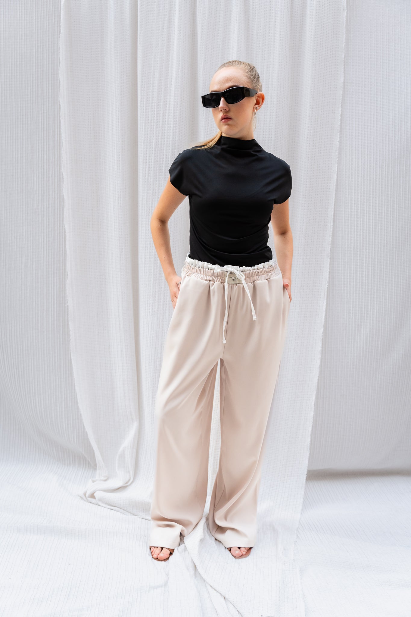 Boxer Trousers - Relaxed Fit with Double Waistband Detail