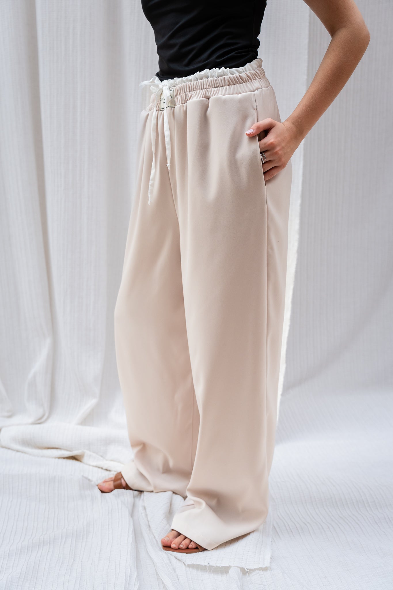 Boxer Trousers - Relaxed Fit with Double Waistband Detail