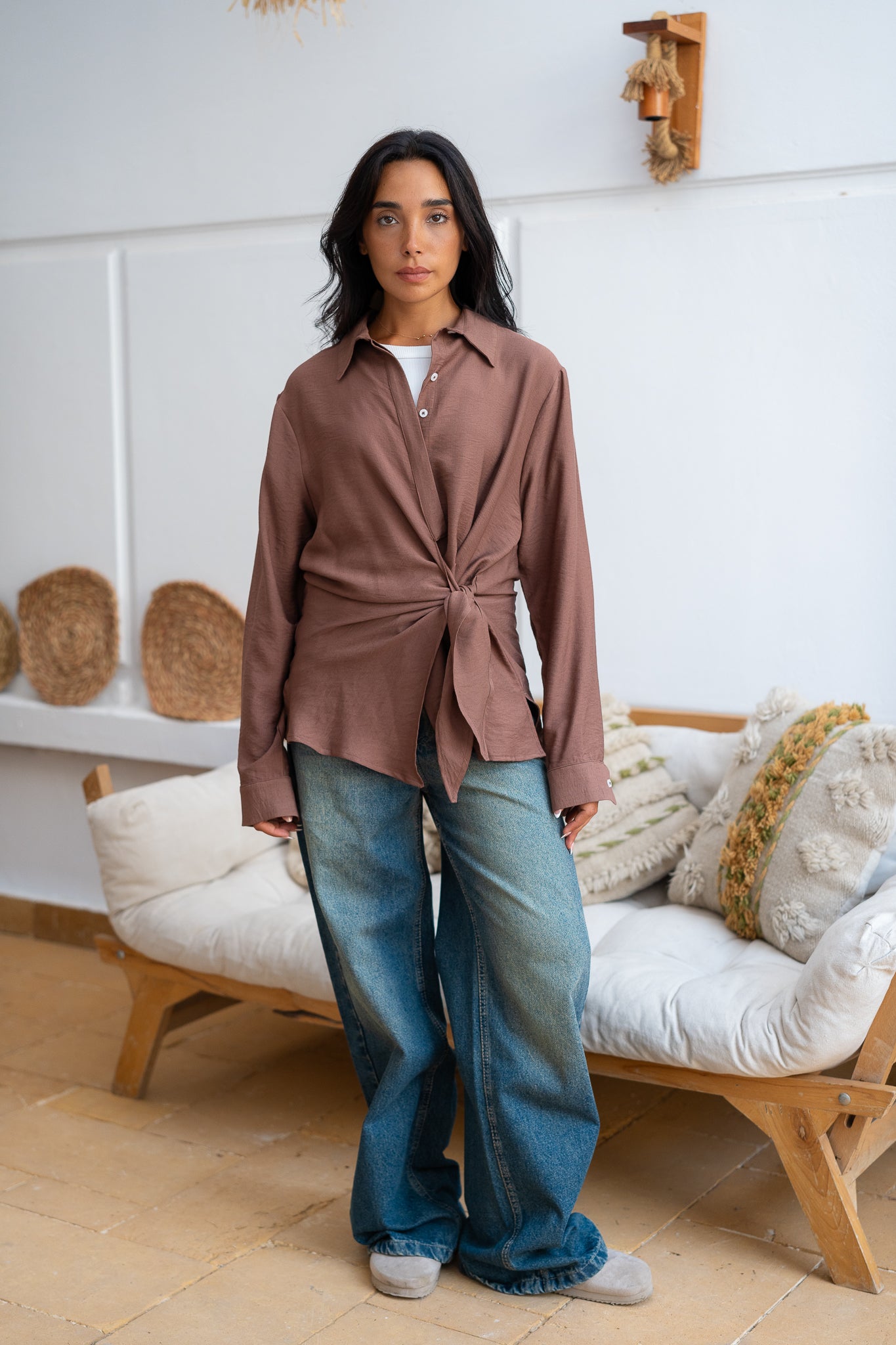 Knot Front Shirt - Effortless & Stylish