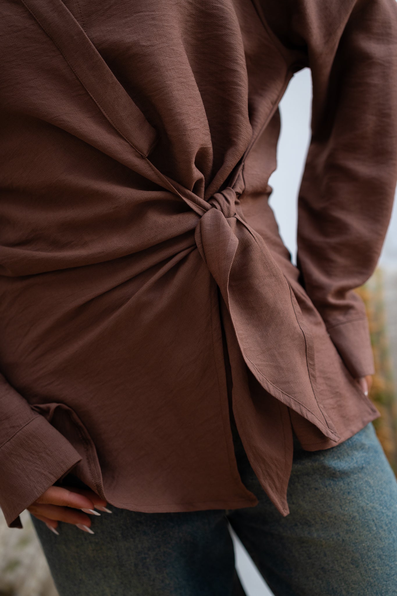 Knot Front Shirt - Effortless & Stylish