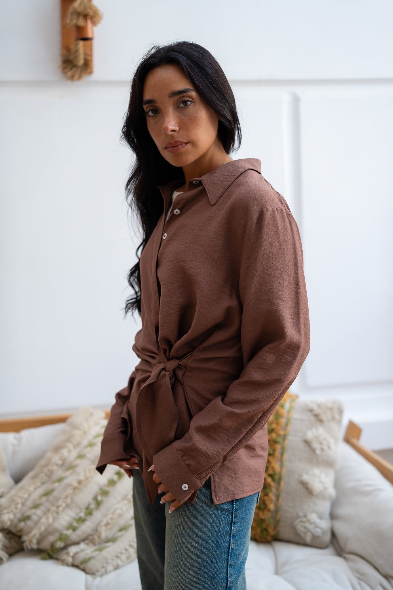 Knot Front Shirt - Effortless & Stylish
