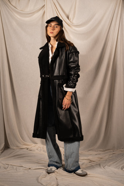 Long leather coat