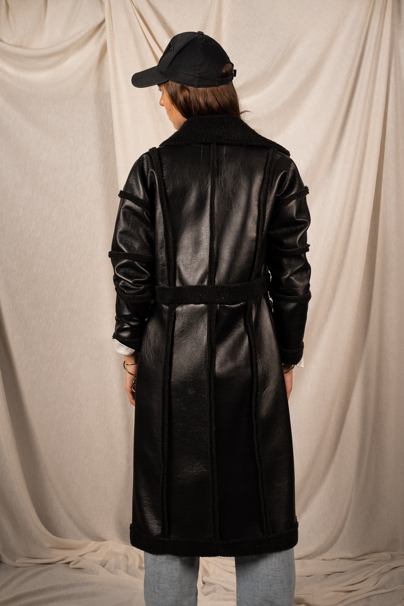 Long leather coat