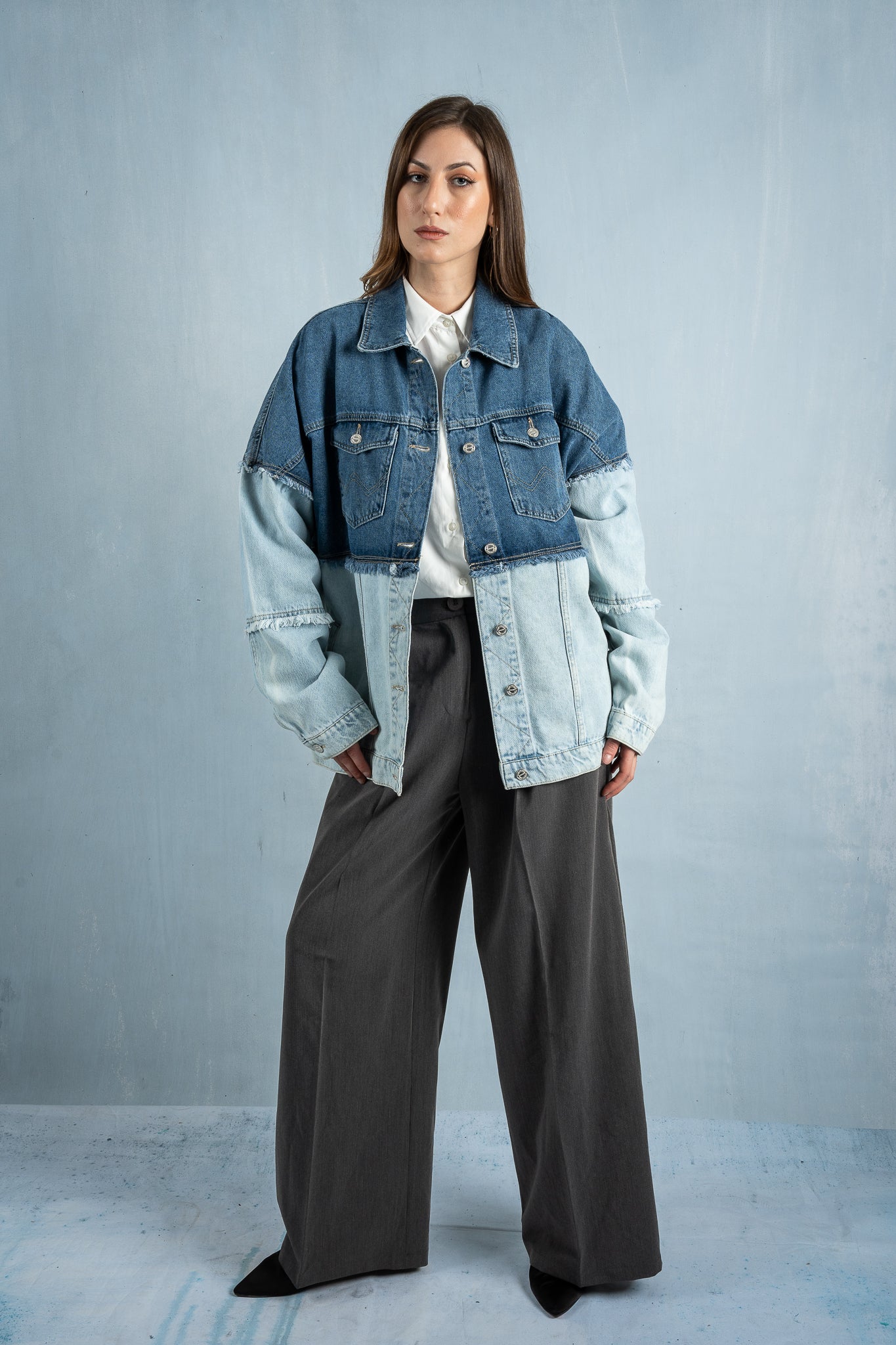 Blocked Denim Jacket