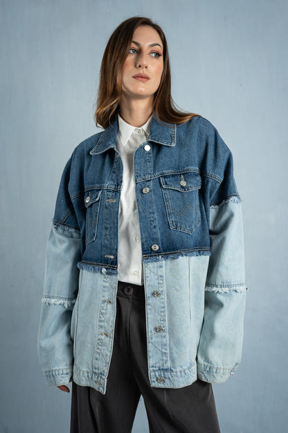 Blocked Denim Jacket