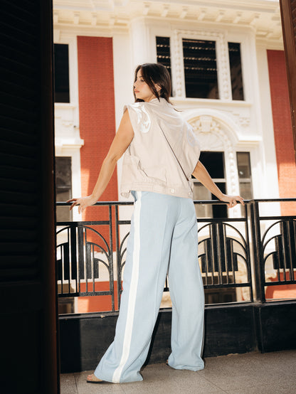 wide leg linen trousers