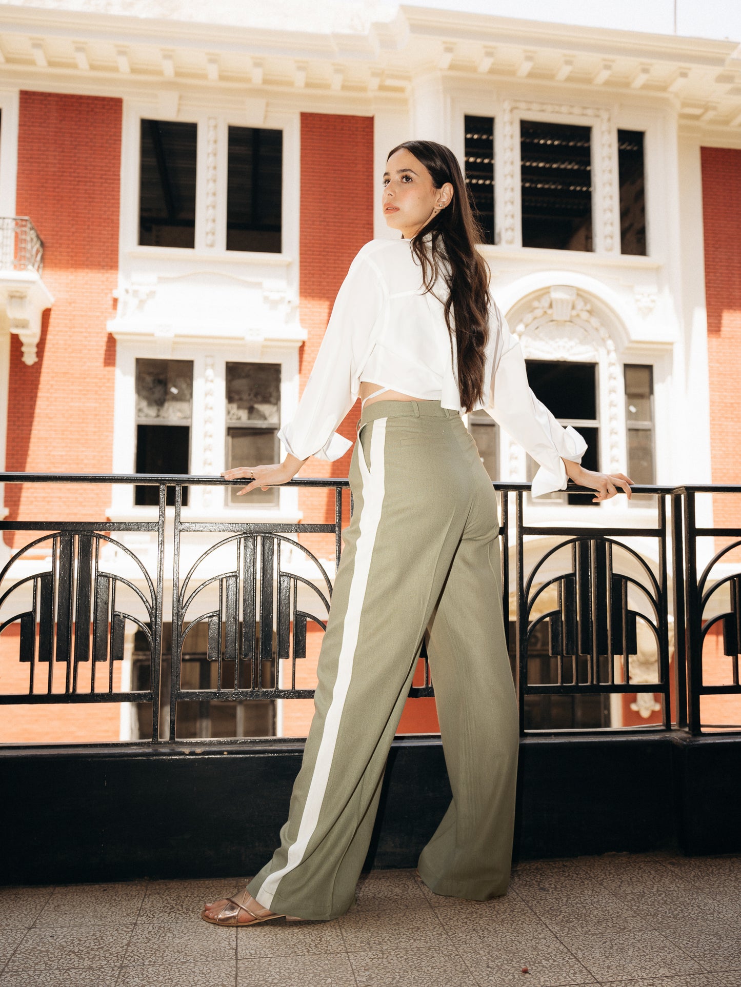 wide leg linen trousers