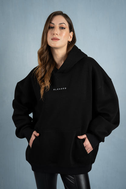 Oversize hoodie with embroidery details