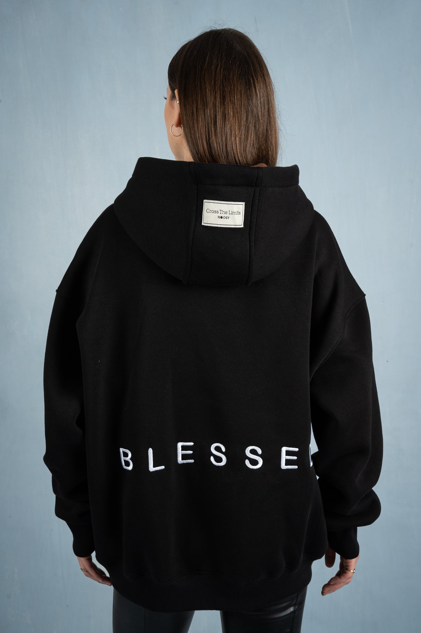 Oversize hoodie with embroidery details