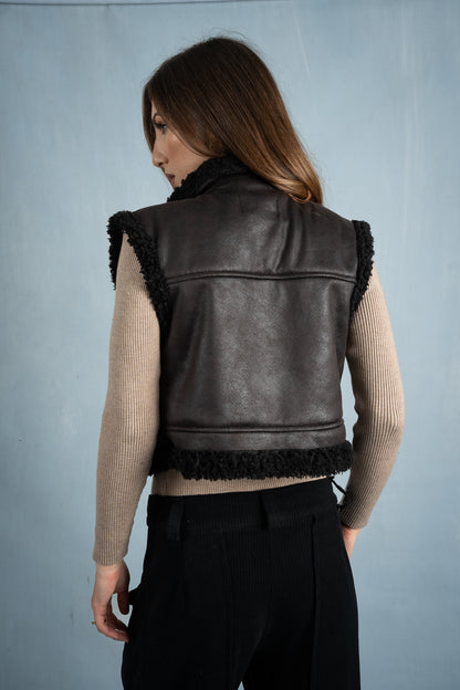 Leather vest