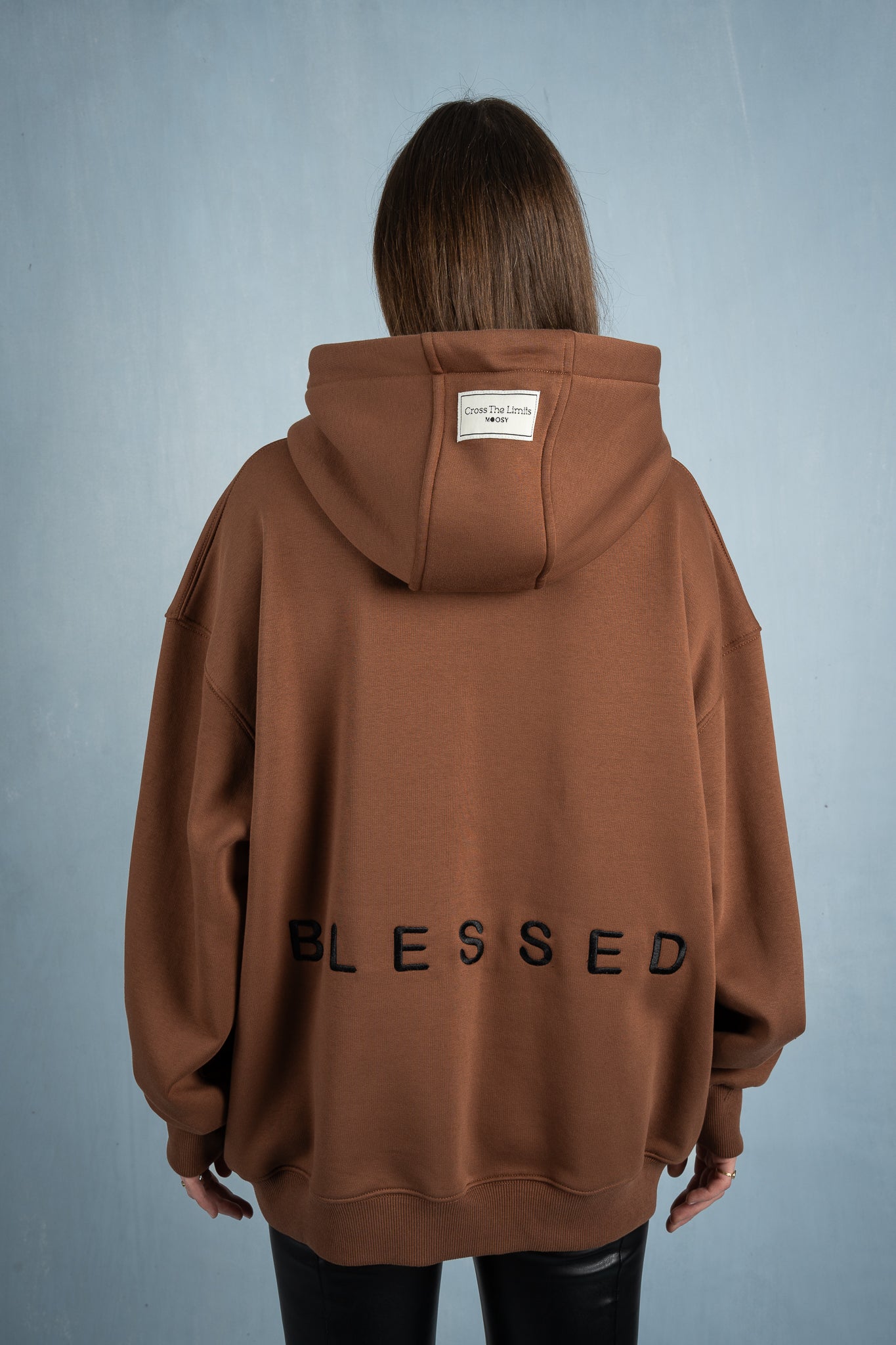 Oversize hoodie with embroidery details