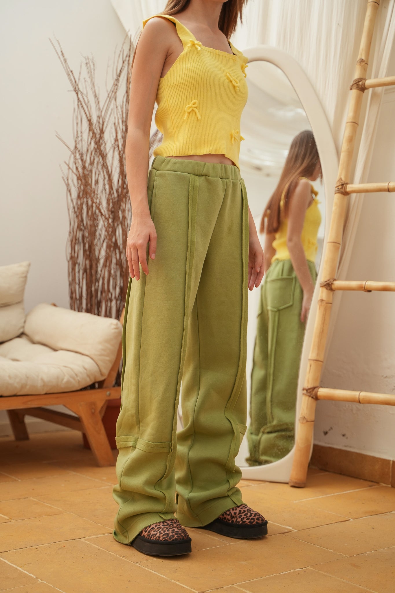 raw edge trousers