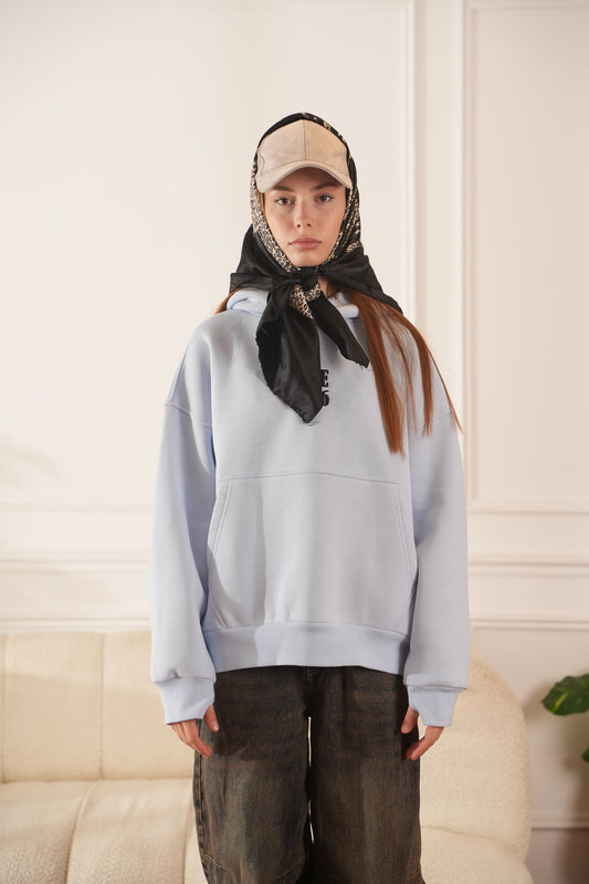 embroidery oversize hoodie