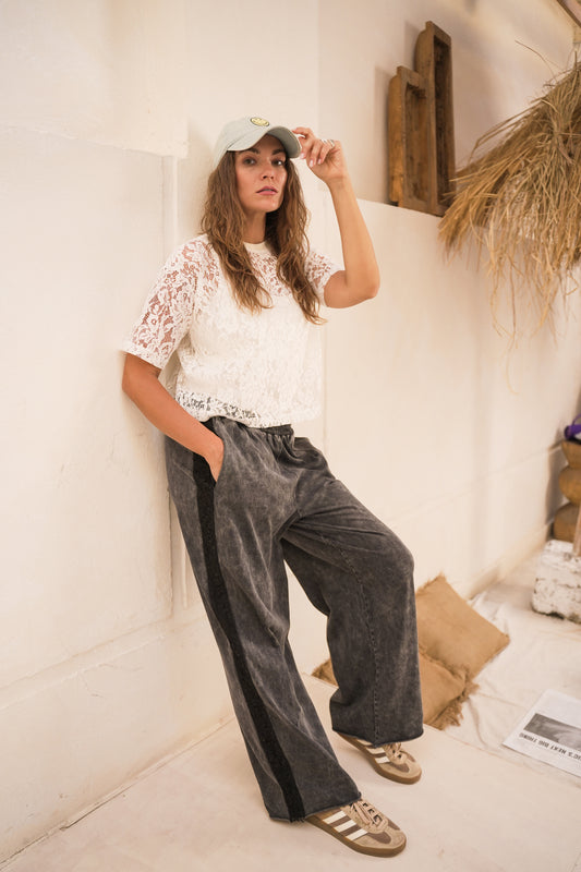 Sheer Lace T-Shirt See-Through