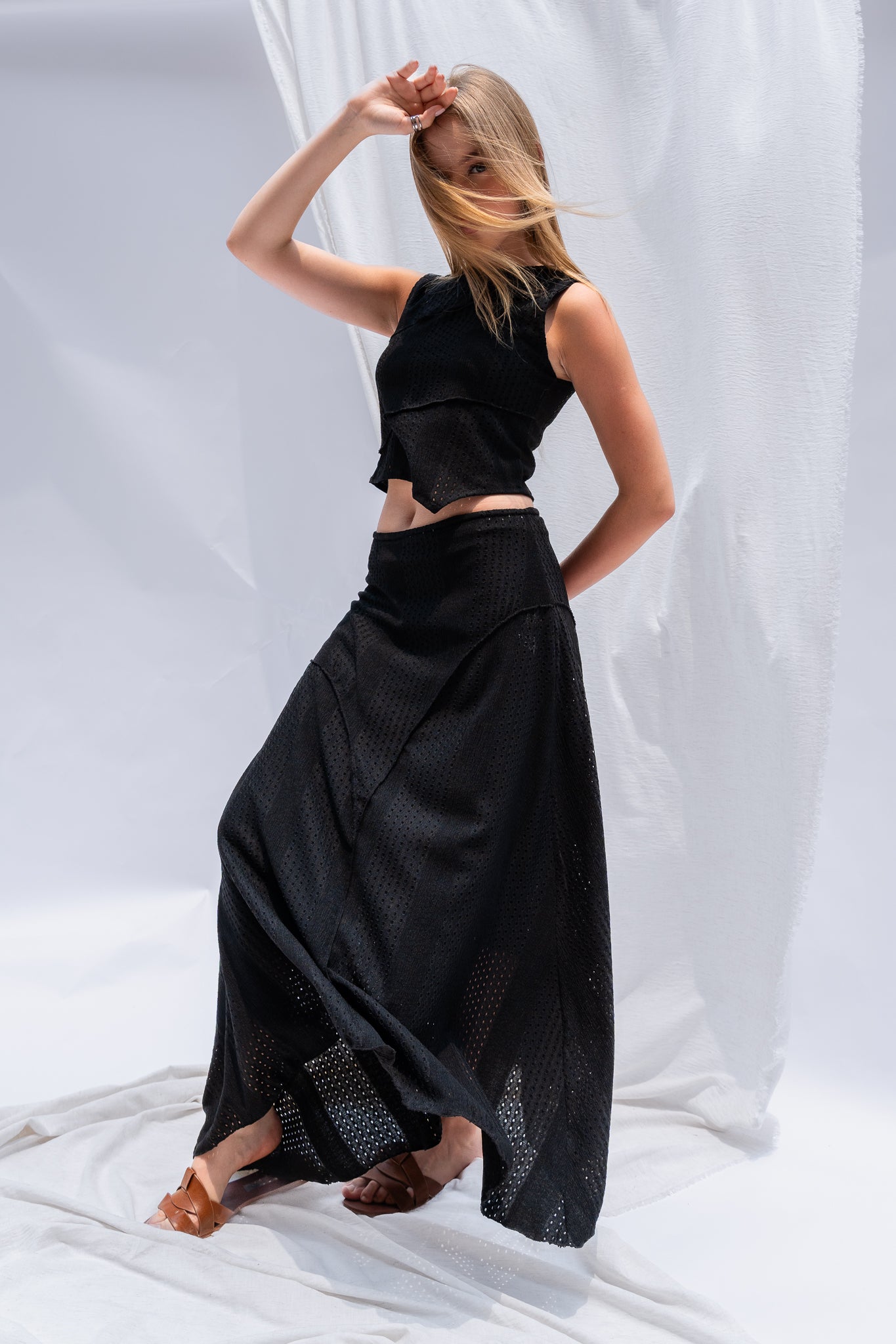 Rustic Textured Sleeveless Top