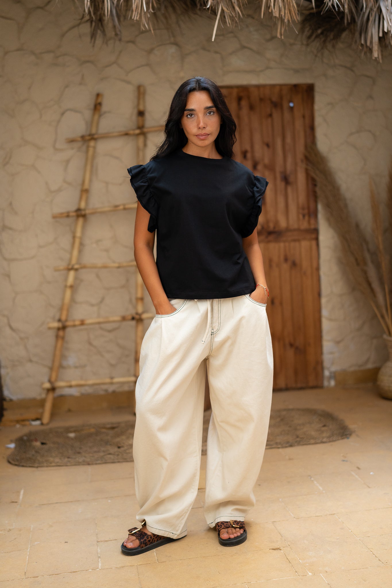 Ruffle Tee  -  Feminine Casual Top