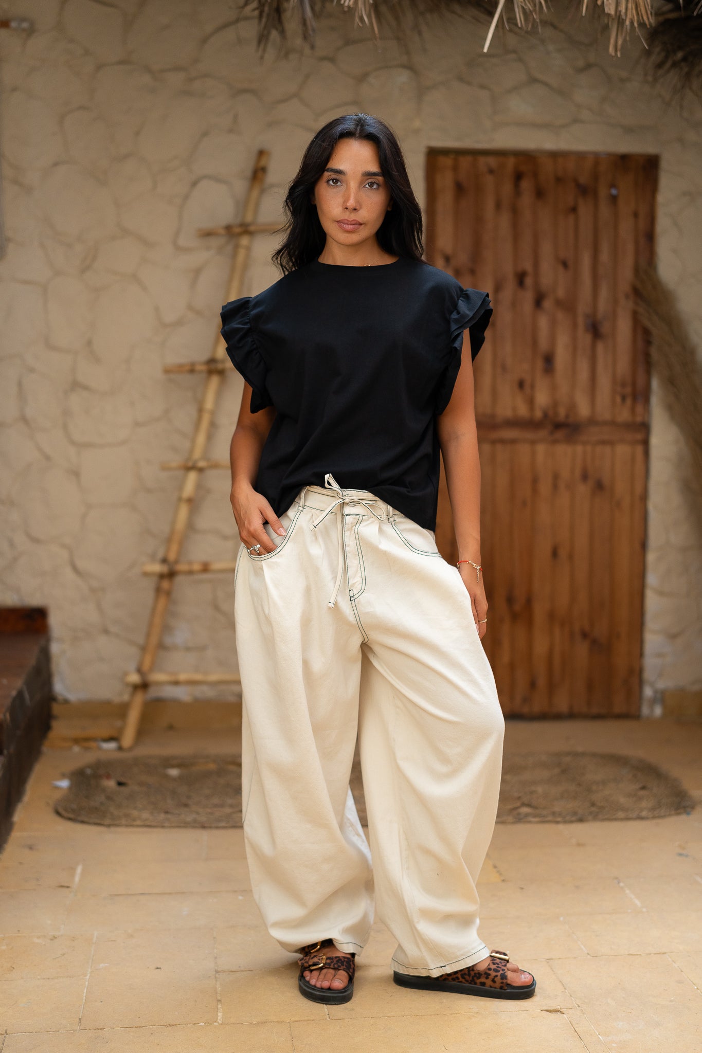 Ruffle Tee  -  Feminine Casual Top