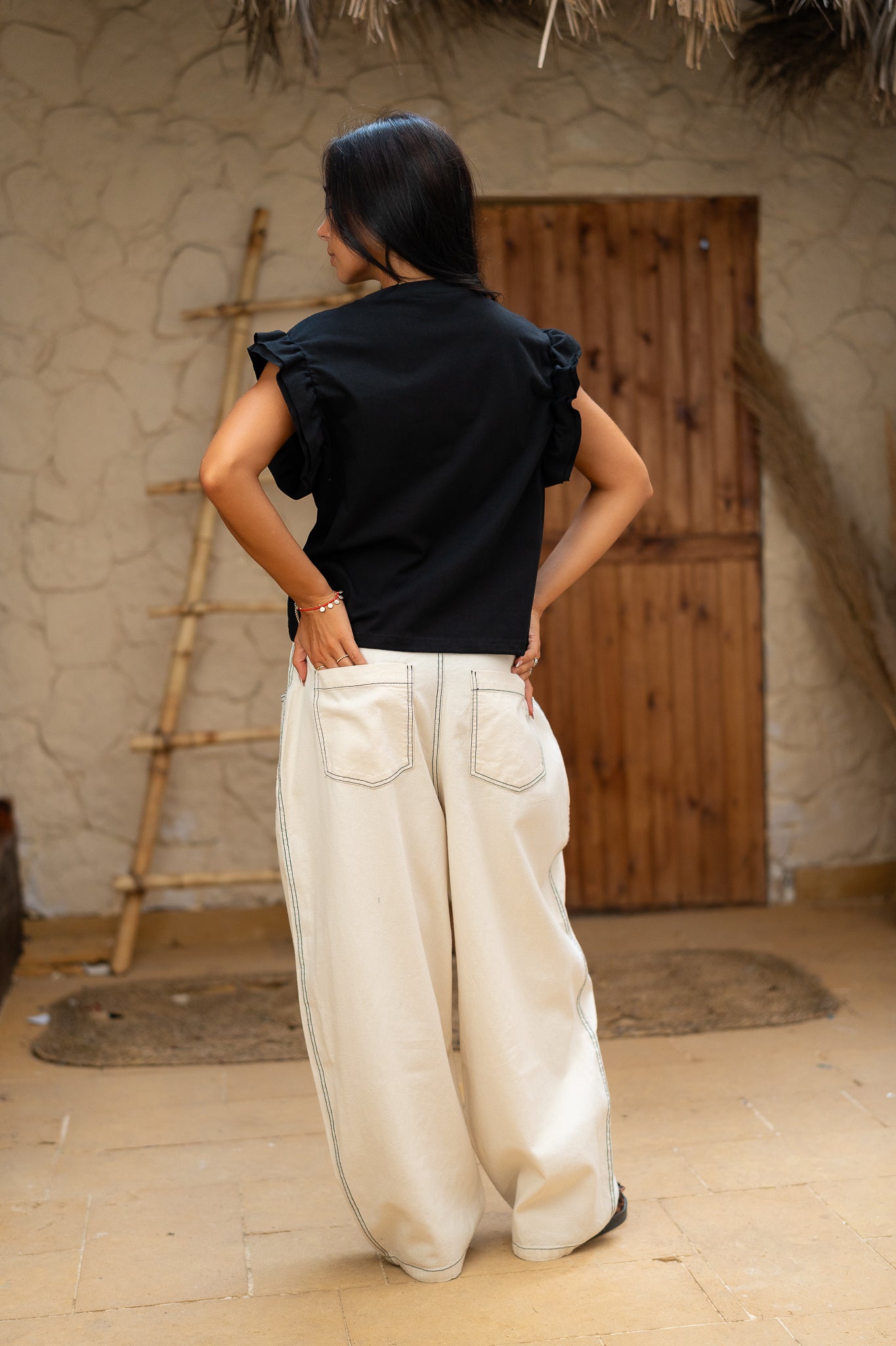 Ruffle Tee  -  Feminine Casual Top