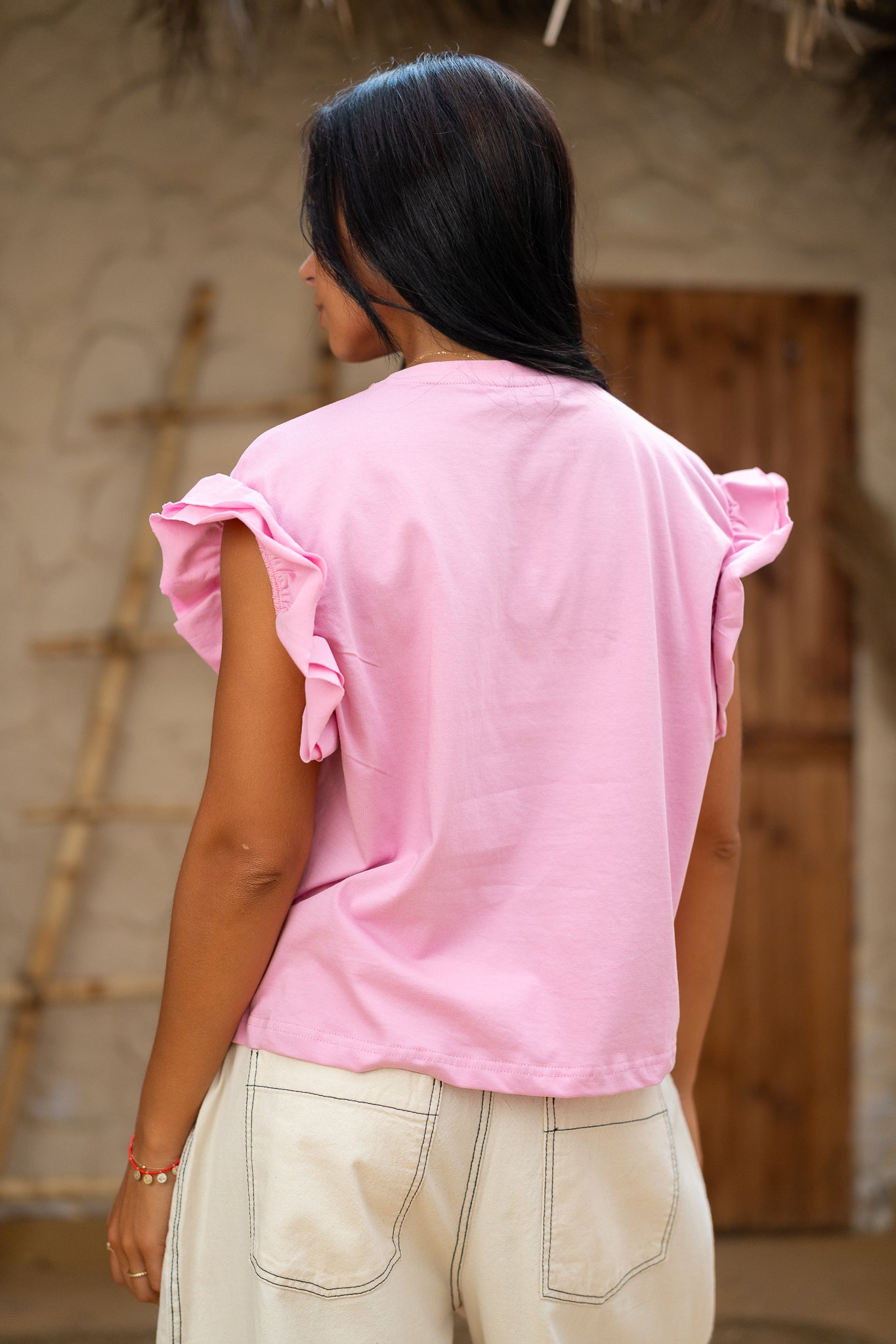Ruffle Tee  -  Feminine Casual Top
